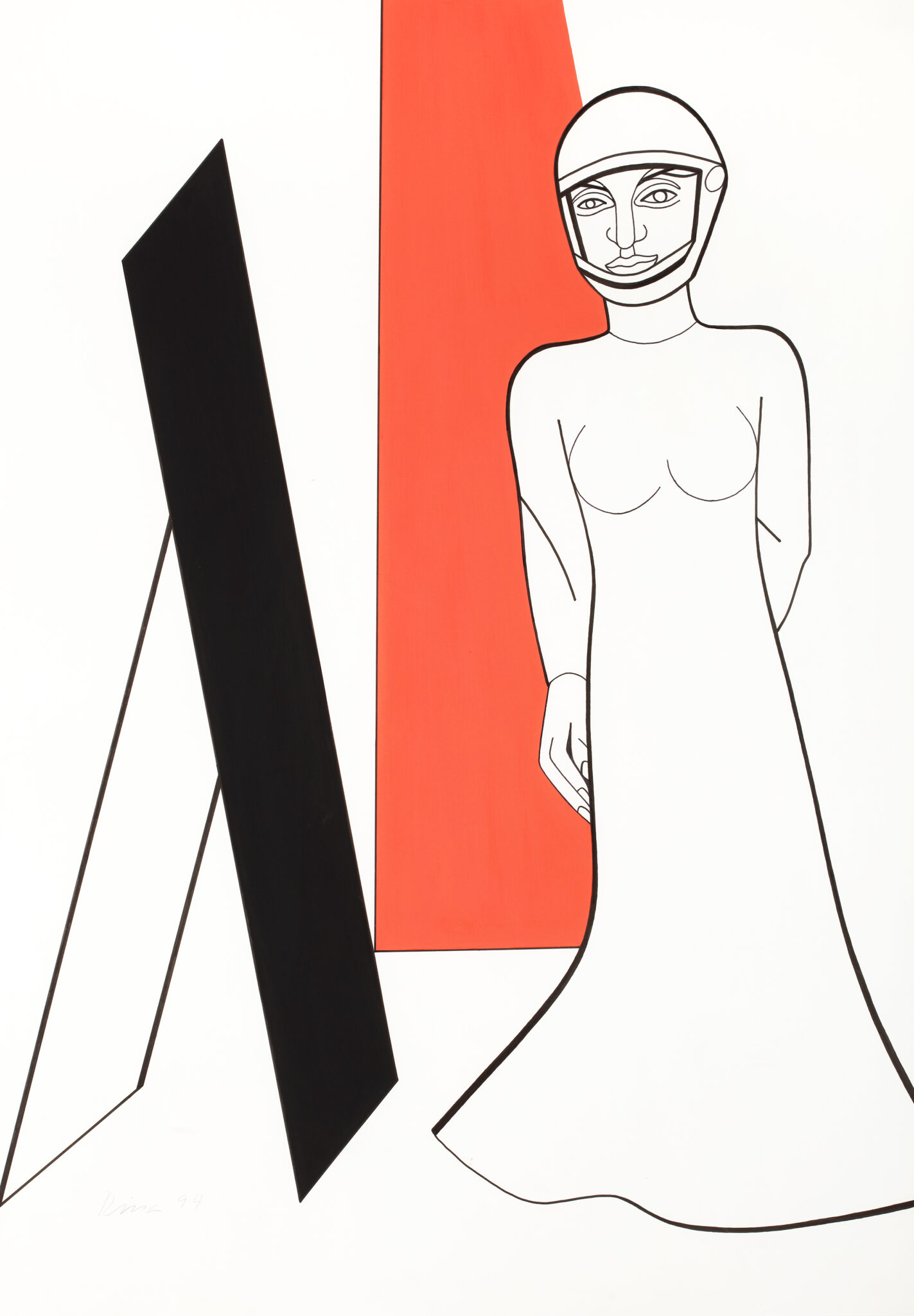 Helmine 1994 100x70cm Gouache Feder Foto RMaass 2K9A9823